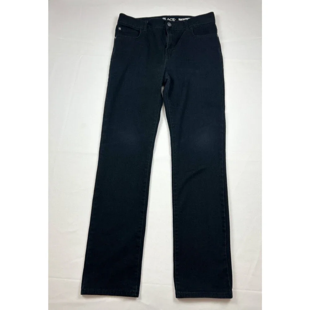 THE CHILDREN'S PLACE Boys Black Skinny Jeans Size 16 - Excellent Pre-Loved